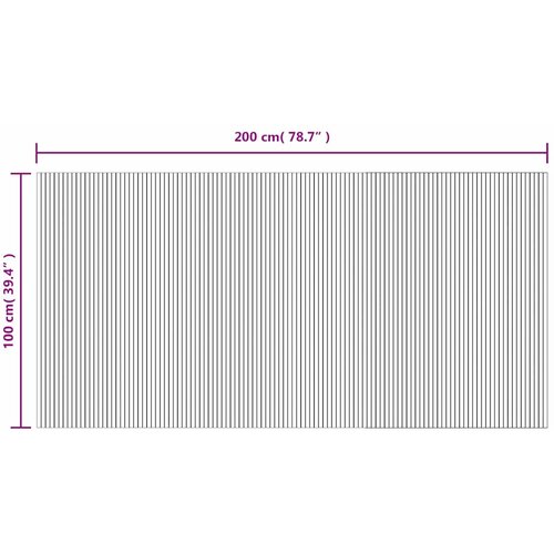  Tepih pravokutni smeđi 100 x 200 cm od bambusa Slike