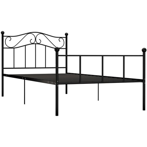  Okvir za krevet crni metalni 100 x 200 cm Slike