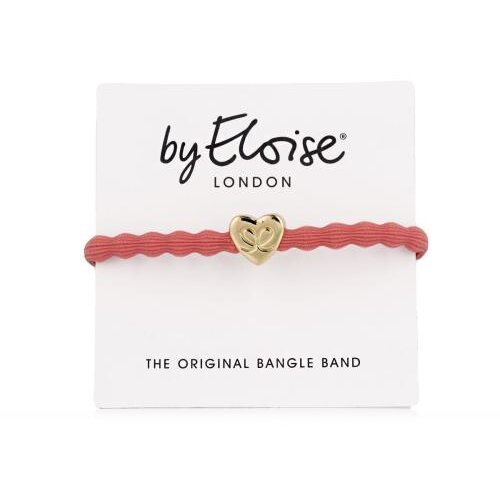 By Eloise London Gold Heart Coral elastika za lase Cene