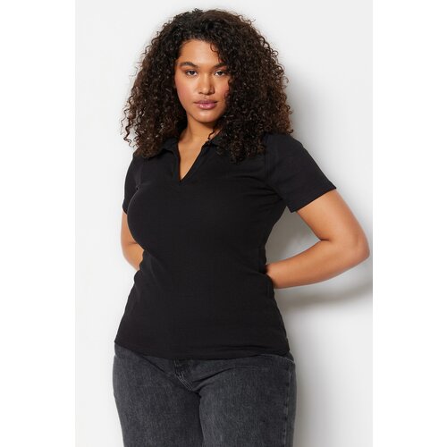 Trendyol Curve Plus Size Blouse - Black - Regular fit Cene