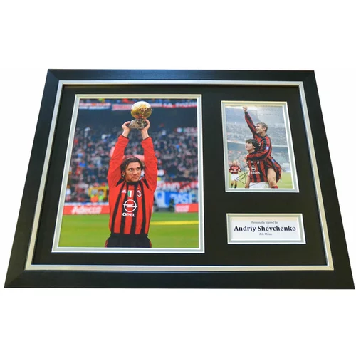  Andriy Shevchenko Signed Framed 16"x12" Photo Autograph AC Milan Memorabilia Display