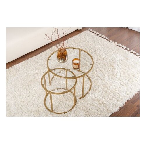 Hanah home aurum - 60, 42 - gold, transparent goldtransparent coffee table set Cene
