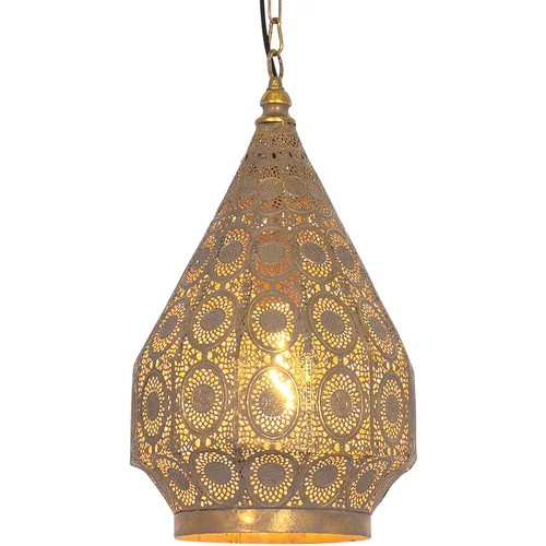 QAZQA Orientalska viseča svetilka zlata 28 cm - Mowgli