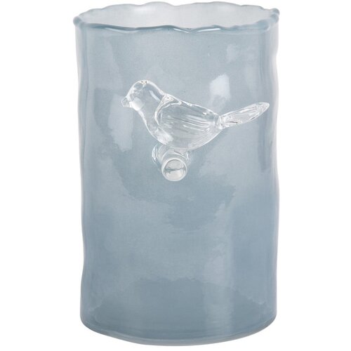 PT LIVING Plava staklena vaza (visina 15 cm) Bird On Branch – Cene