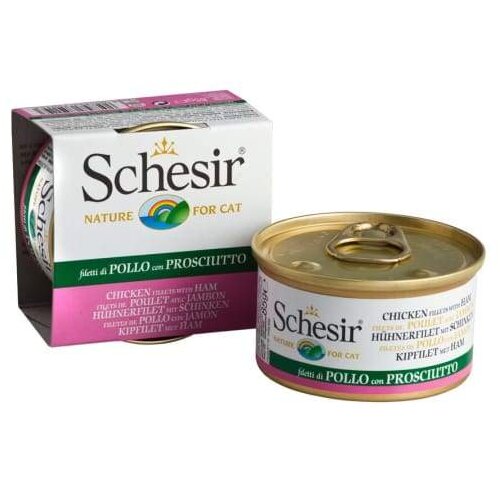 Schesir cat piletina i šunka 85gr Cene