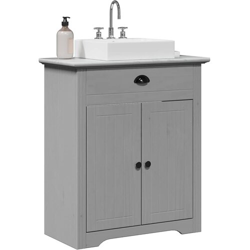 vidaXL Kopalniška omarica za umivalnik "BODO" Grey 70x35x80 cm Cene