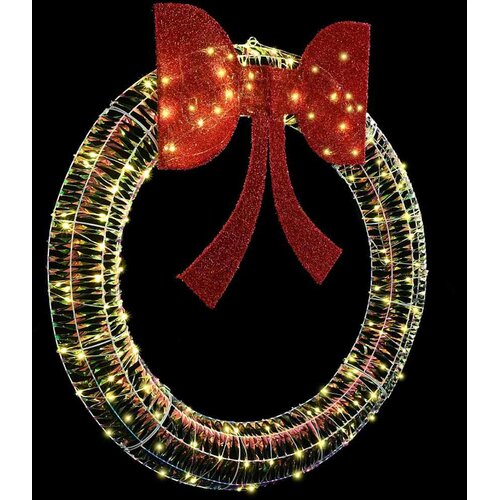 Vijenac s 150 LED svjetlima Topla bijela 121 x 121 x 10 cm PET Slike