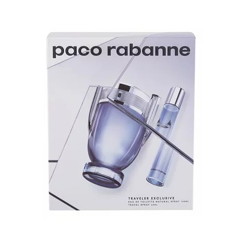 Paco Rabanne Invictus darilni set toaletna voda 100 ml + toaletna voda 20 ml za moške