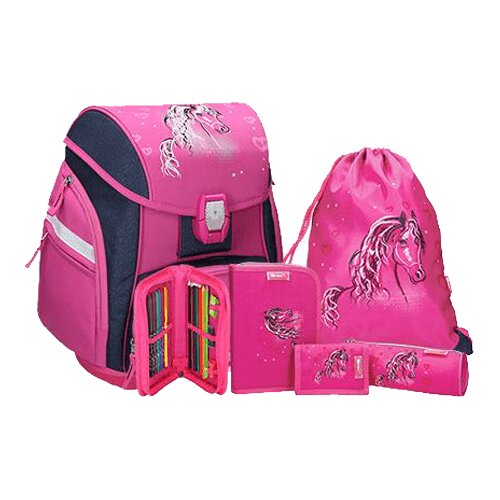 Spirit Spirit: Ergonomska &scaron;kolska torba s 3D uzorkom konja, set od 5 komada s LED osvjetljenjem 34x22x41cm Cijene