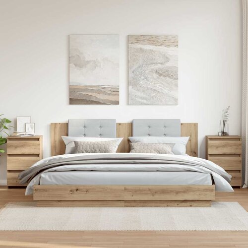  Noćni ormarići hrast 2 kom boja hrasta 40 x 35 x 62,5 cm drveni Cijene