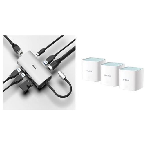D-link USB-C Hub 8in 1 DUB-M810 + M15-3 Slike