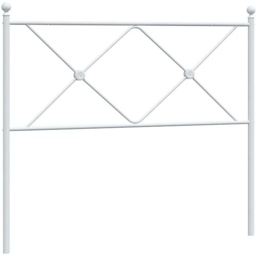  Metalno uzglavlje bijelo 100 cm Slike