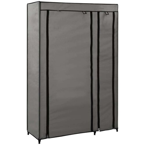 vidaXL zložljiva garderobna omara blago 110x45x175 cm siva Cene