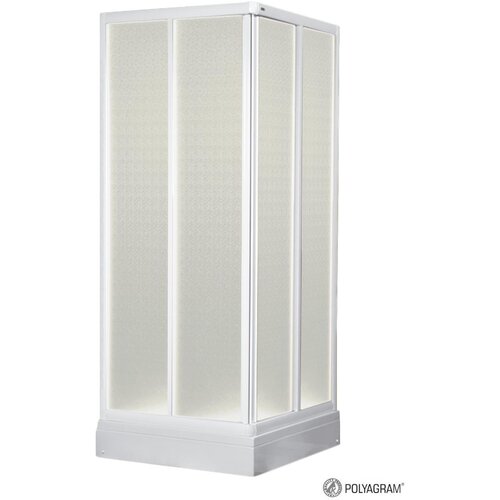 Polyagram Tu&scaron; kabina beli ram 80x80x180cm mat polistiren 4mm Cene
