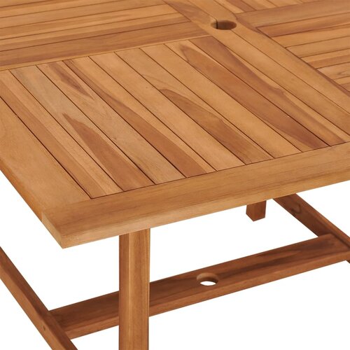  Vrtni blagovaonski stol 110 x 110 x 75 cm od masivne tikovine Slike