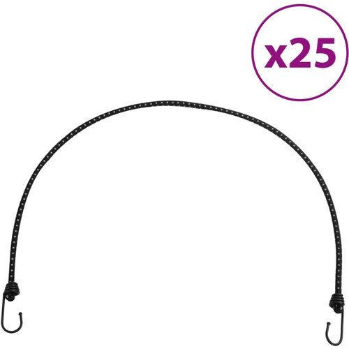 VidaXL Bungee vrv z odsevnimi trakovi in kavlji 25 kosov 100 cm Slike