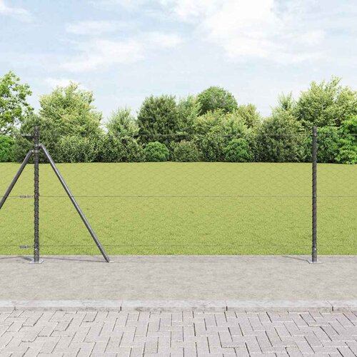  Heksagonalna ograda s betonskom osnovom 10 x 0,8 m Siva Mreža Cijene