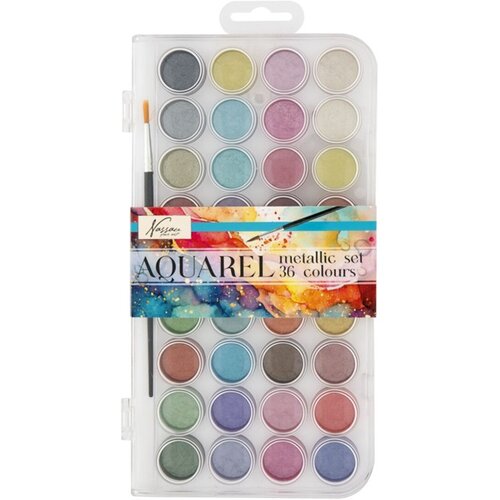 Artmie Metalik set akvarela Nassau 36 kom + kist Slike