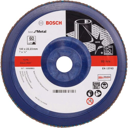 Bosch lamelni brusni disk X571, Best for Metal Prečnik 180 mm; granulacija 60, ravni - 2608607343 Cene