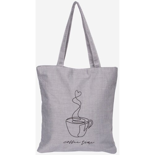 Shelvt Fabric bag coffee time grey Slike