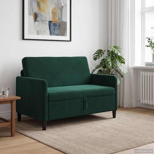 SOFA s pohranom Tamnozelena 122 x 78 x 87 cm Poliester Slike