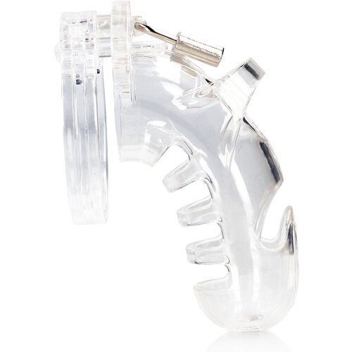 Shots ManCage Model 26 Chastity Cage 4.5" 11,5cm Transparent Cene