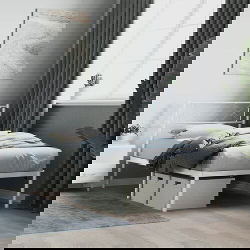 vidaXL Metalni okvir za krevet s uzglavljem bijeli 90 x 190 cm Cene