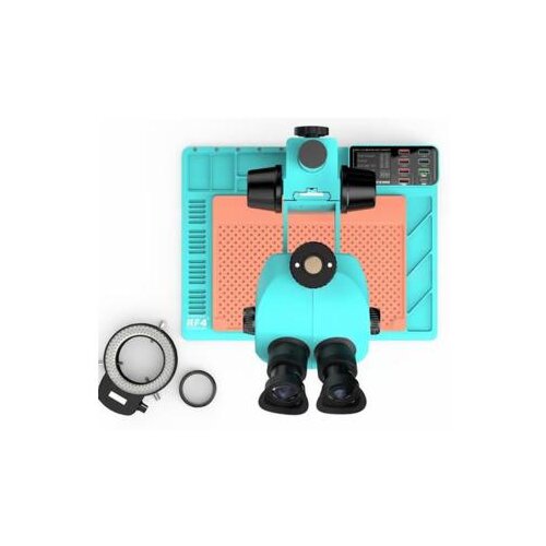 ATTEN Mikroskop RF4/ RF-7050TVA9 set/ sa USB naponskim HUBom/ svetlo plavi Slike
