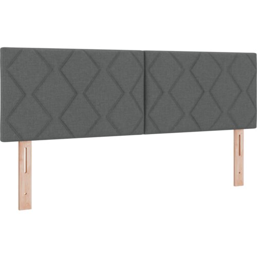 vidaXL Box Spring Krevet s Madracem Tamno Sivi 140x190 cm Tkanina, Uzglavlje s Dugmadi Tamno Sivo 140 cm Tkanina Cijene