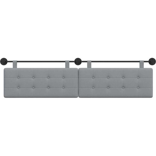  Držeće uzglavlje Zidne Svijetlo siva 210 x 55 x 5 cm tkanina - Svjetlosiva 200 cm bez LED Slike