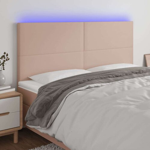  Uzglavlje boja cappuccina 160x5x118/128cm od umjetna koža Slike