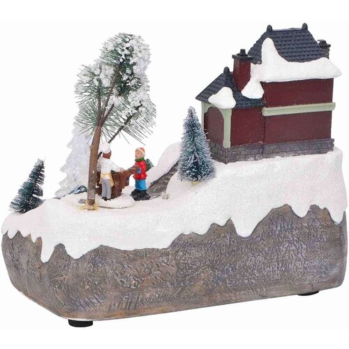 VidaXL božićna dekoracija za stol &amp;Scaron;areni 23.5 x 16 x 18.5 cm Smola Slike