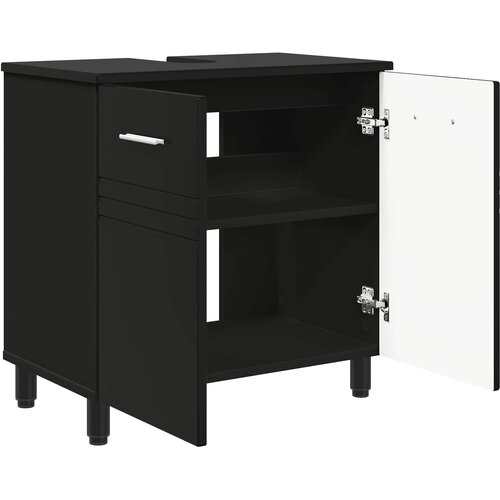  Toaletna jedinica Crna 60 x 35 x 60 cm Konstruirano drvo Slike
