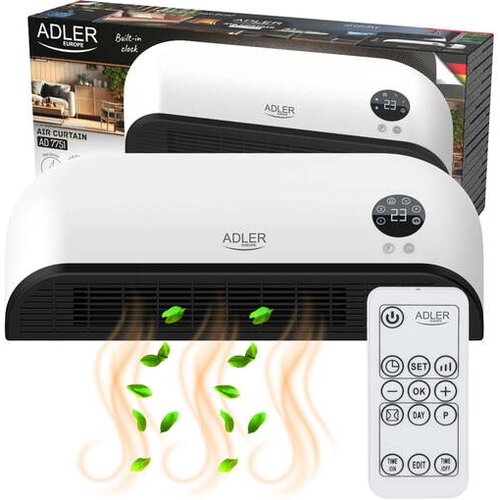 Adler AD 7751 air curtain Black, White 2000 W Slike