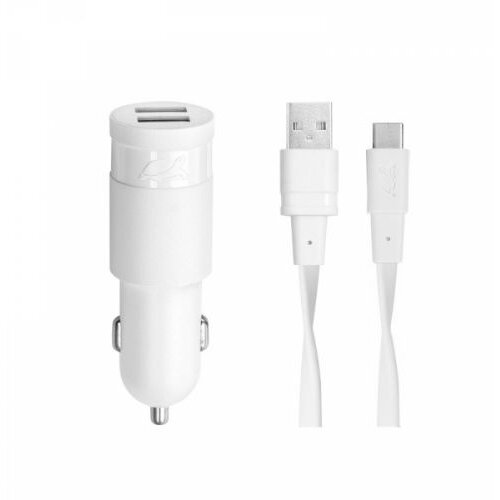 Rivacase avtopolnilec PS4223 3,4A s kablom 1m type c - bel Cene