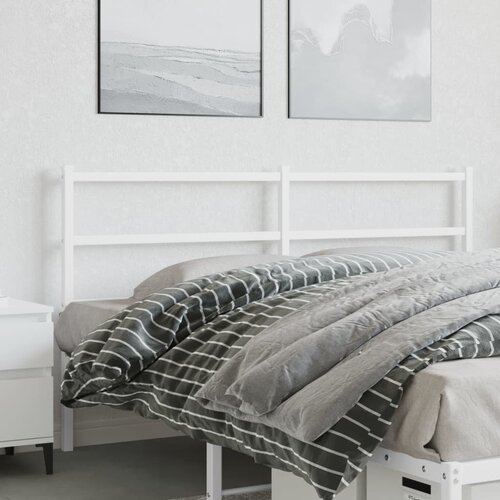 VidaXL Metalno uzglavlje bijelo 150 cm Slike