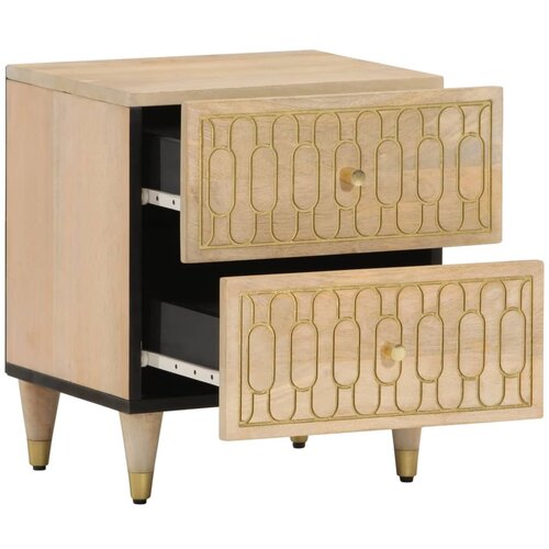 Maison Chic Nočna omarica - Nočna miza 40x33x46 cm trden mangov les, (21687572) Slike