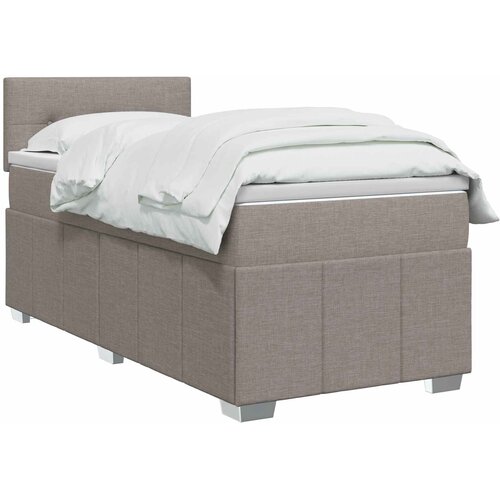  Boxspring krevet s madracem Sivosmeđa 100 x 200 cm Tkanina Slike