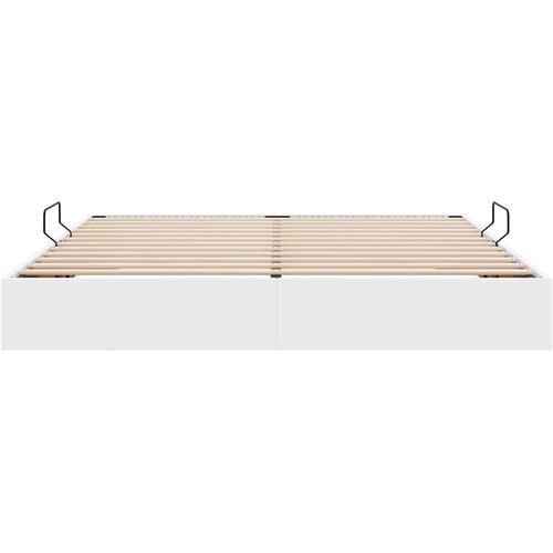  Otomanski krevet Čista bijela 160 x 200 cm Lažna koža Slike