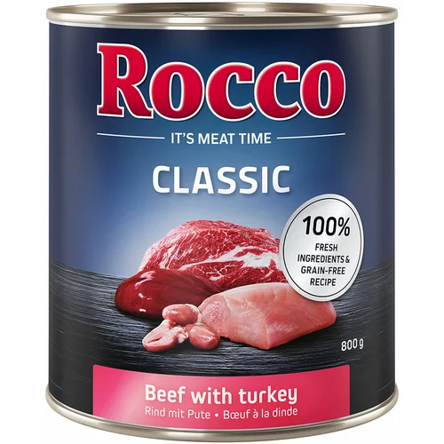 Rocco Ekonomično pakiranje za gurmane: Classic 24 x 800 g - Govedina s puretinom