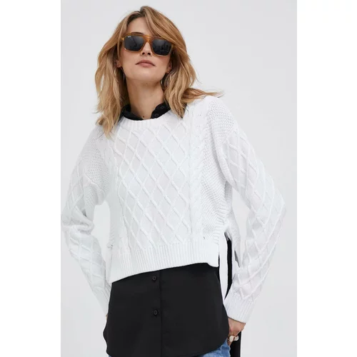 PepeJeans Pamučni pulover boja: bijela