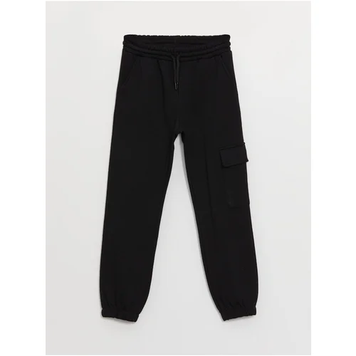 LC Waikiki Girl's Cargo Sweatpants with an Elastic Waist.