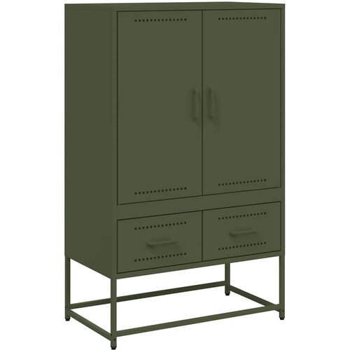Maison Chic Visoka omara - Komoda - Predalnik olivno zelena 68x39x111,5 cm jeklo, (21721758) Slike