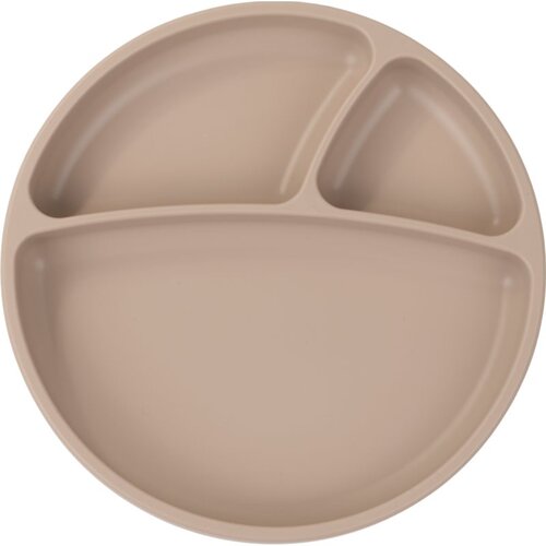 Minikoioi Puzzle Plate Bubble Beige tanjur s pregradama s vakuumskim držačem Bubble Beige 1 kom Slike
