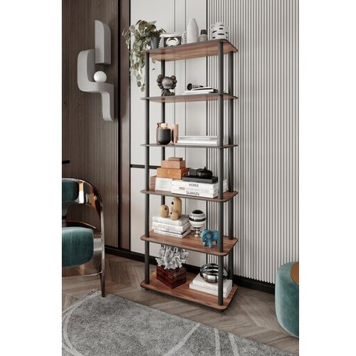 Hanah home polica za knjige 60x173x30 cm, orah Cijene