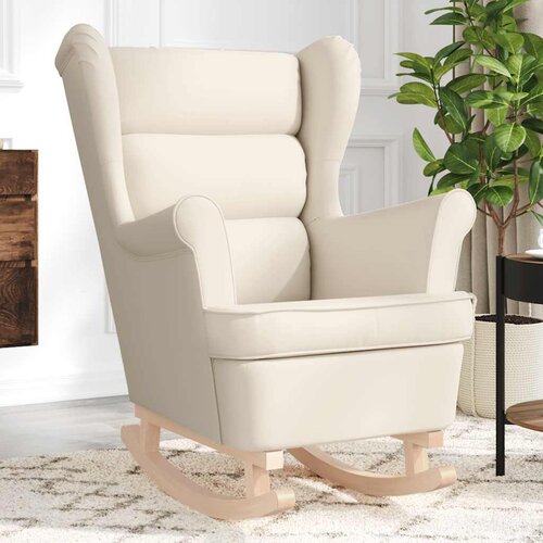 Furnova Gugalni stol Cream 74x90x102 cm Tkanina, (21925568) Cene