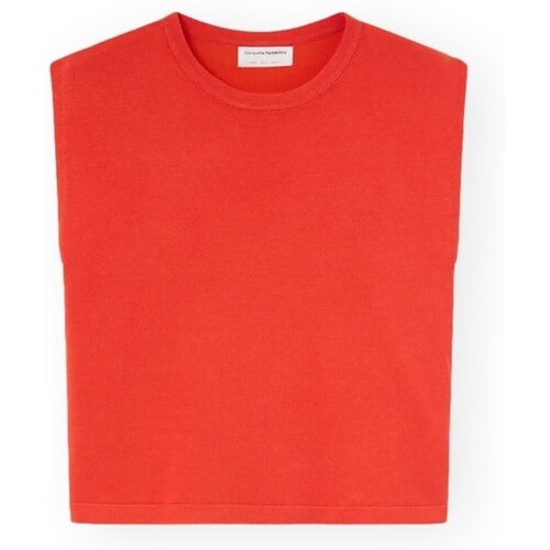 Compania Fantastica Topi & Bluze COMPA&Ntilde;IA FANT&Aacute;STICA Top 10472 - Orange Oranžna Cene
