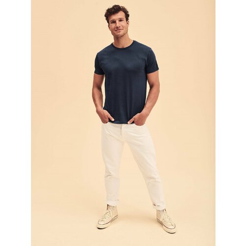 Fruit Of The Loom Navy blue Iconic combed cotton t-shirt Cene