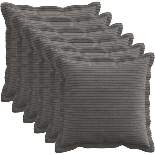  Presvlaka za jastuk 6 kom. HOUTEN Tamnosiva 35 x 35 cm Kord Cijene