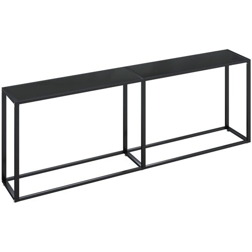 Maison Chic konzolna miza - miza ob steni črna 220x35x75,5 cm kaljeno steklo, (21786362) Cene